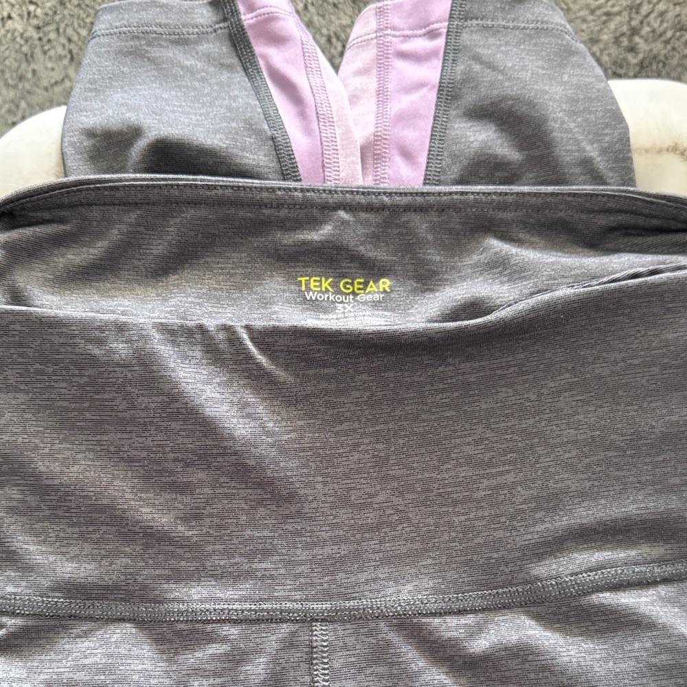 Tek Gear Women's Gray and Lavender Leggings